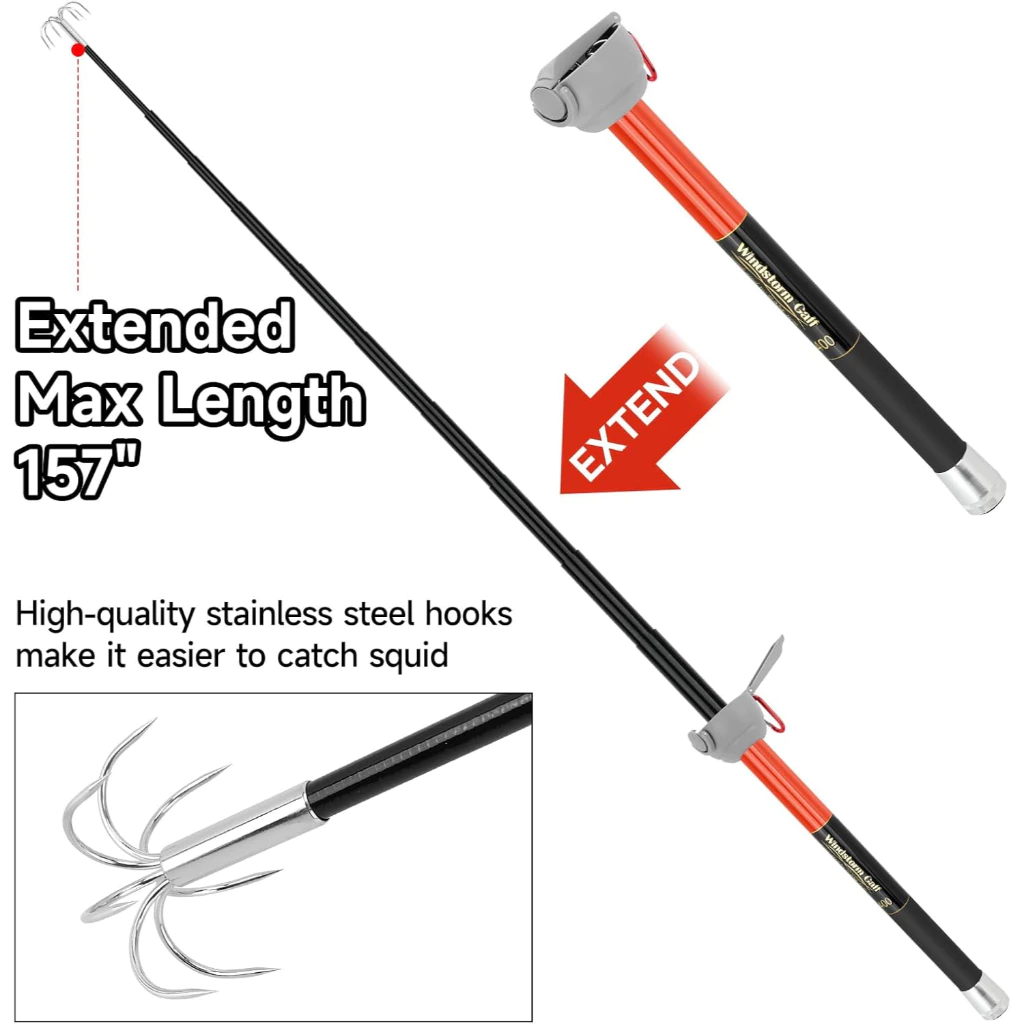 SANLIKE Fishing-Squid Gaff 3M/ - Fishing Rod Carbon Fiber 评论和价格