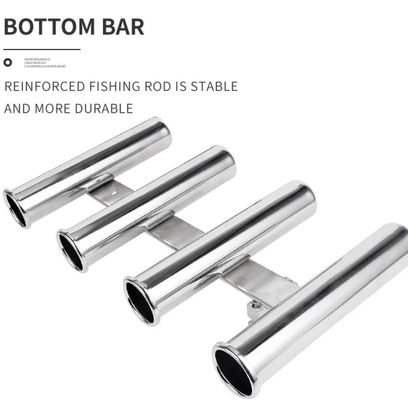 Stainless Steel 4 Tubes Rod Ho - Fishing Rod Rack 评论和价格