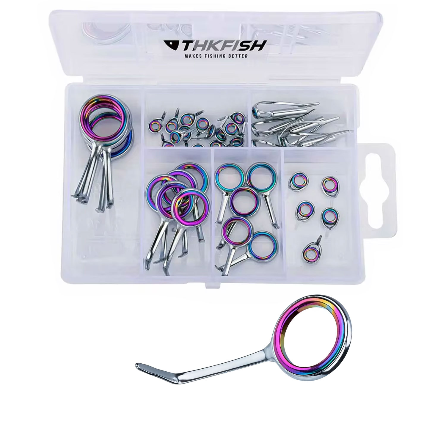 40pcs Colorful Fishing Rod Gui - Fishing Rod Tip Replacement 评论和价格